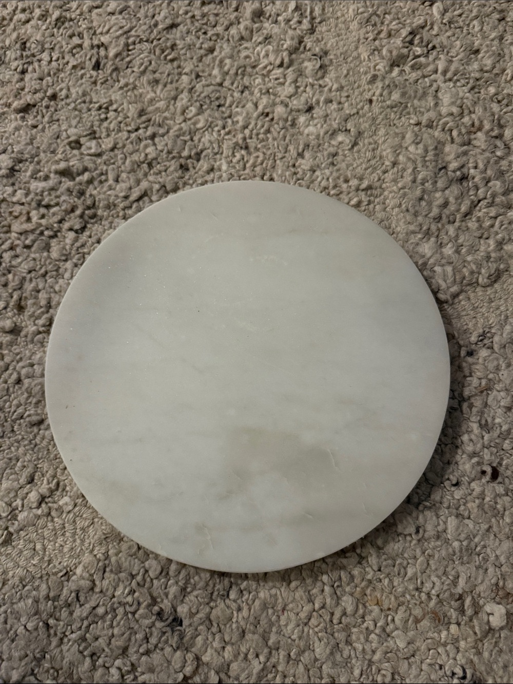 Anthropologie White Marble Round Serving Platter